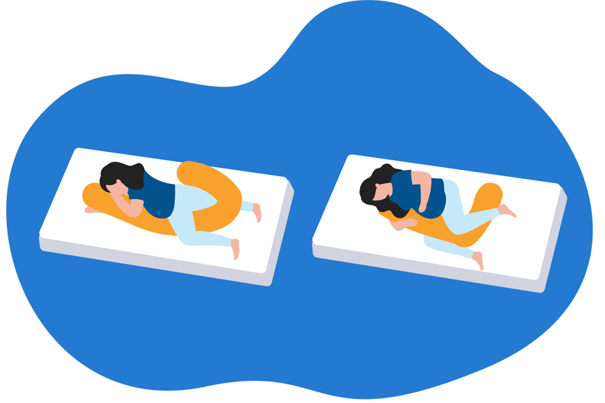 J-vorm en L-vorm zwangerschapskussens